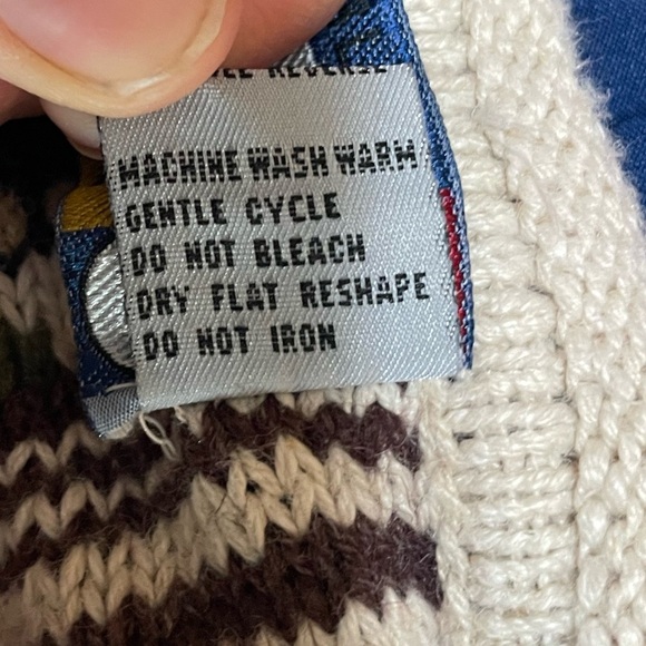 Vintage 90s Concrete Mix Sweater Tan Mens XL/XXL Geometric Knit Hip Hop Biggie - Picture 3 of 9